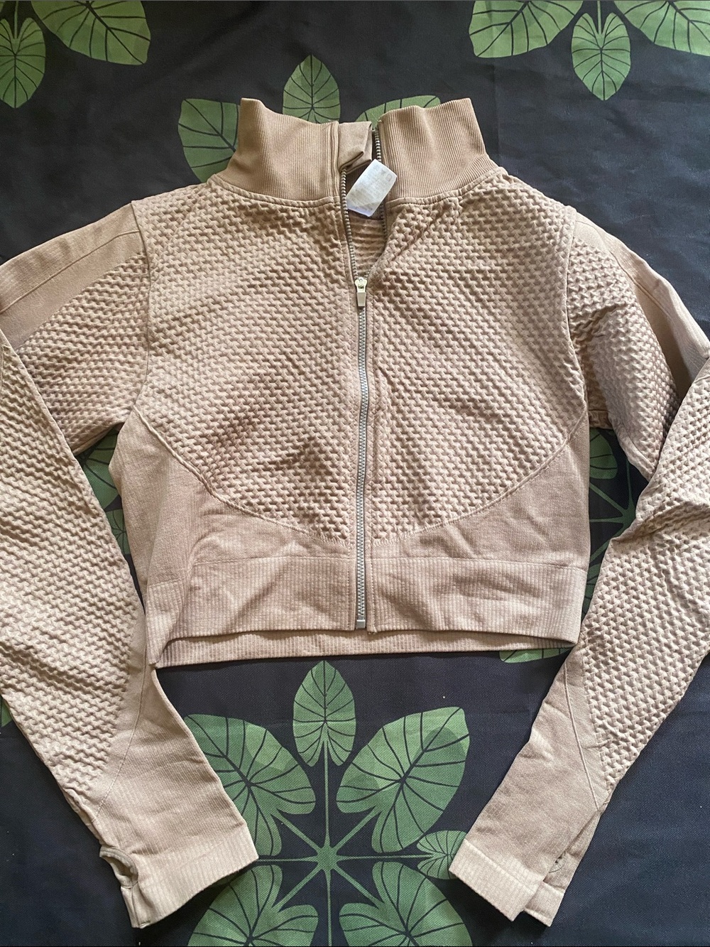 Womens beige workout jacket